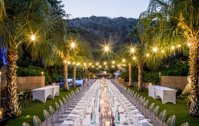 InterContinental Hayman Island Resort - Formal Gardens - Long Banquet